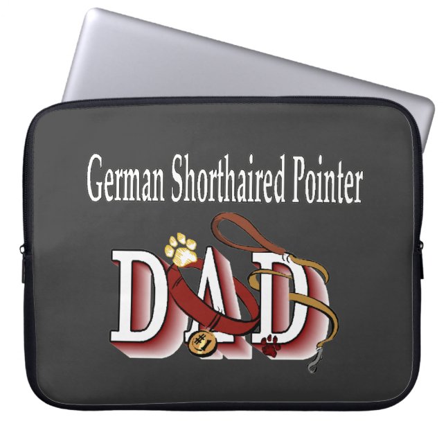 German Shorthaired Pointer Dad Laptop Sleeve (Voorkant)