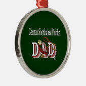 German Shorthaired Pointer Dad Metalen Ornament (Rechts)