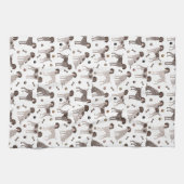 German Shorthaired Pointer Dog Bone and Paw Print Theedoek (Horizontaal)