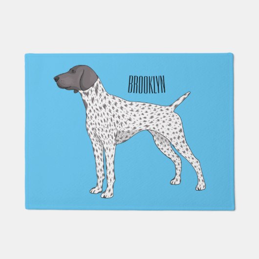 German Shorthaired Pointer dog cartoon  Deurmat (Voorkant)