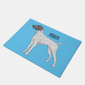 German Shorthaired Pointer dog cartoon  Deurmat (Schuin)