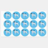 German Shorthaired Pointer dog cartoon Labels (Vel)