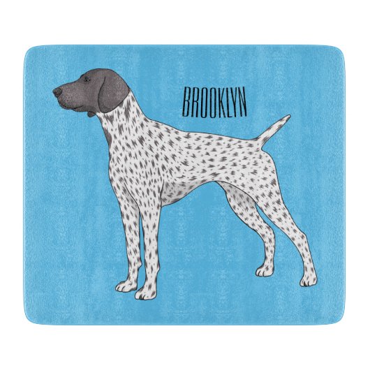 German Shorthaired Pointer dog cartoon Snijplank (Voorkant)