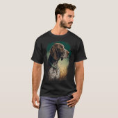 German Shorthaired Pointer Dog Portrait Tie and Dy T-shirt (Voorkant volledig)