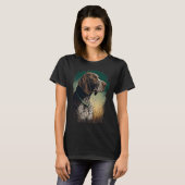 German Shorthaired Pointer Dog Portrait Tie and Dy T-shirt (Voorkant volledig)