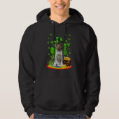 German Shorthaired Pointer Dog Shamrock St Patrick Hoodie (Voorkant)