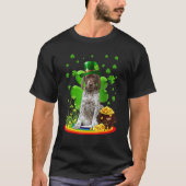 German Shorthaired Pointer Dog Shamrock St Patrick T-shirt (Voorkant)