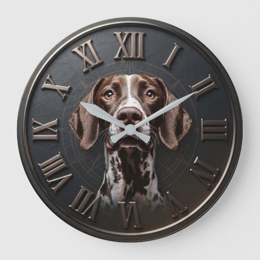 German Shorthaired Pointer Front Dog Art | Pet Grote Klok (Voorkant)