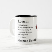 German Shorthaired Pointer Gifts Tweekleurige Koffiemok (Voorkant links)