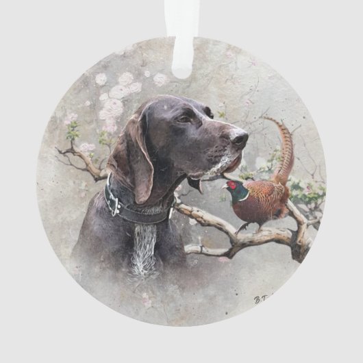 german shorthaired pointer, gsp ornament (achterkant)