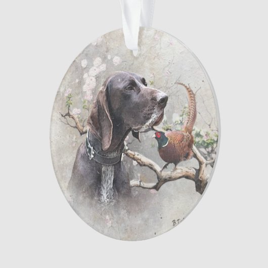 german shorthaired pointer, gsp ornament (voorkant)