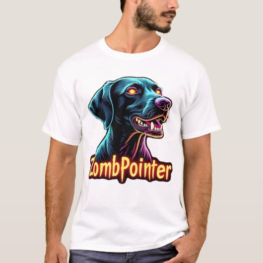 German Shorthaired Pointer GSP Zombie Hond Hallowe T-shirt (Voorkant)