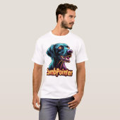 German Shorthaired Pointer GSP Zombie Hond Hallowe T-shirt (Voorkant volledig)