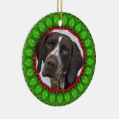 German Shorthaired Pointer Happy Howliday Keramisch Ornament (Rechts)