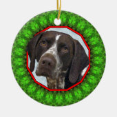German Shorthaired Pointer Happy Howliday Keramisch Ornament (Voorkant)