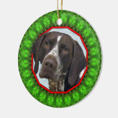 German Shorthaired Pointer Happy Howliday Keramisch Ornament (Links)
