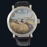 German Shorthaired Pointer  Horloge<br><div class="desc">This  artwork captures the thrilling moment of a pheasant flush in the autumn field.  Pheasant burst into flight while a German Shorthaired Pointer stands alert in the background watching the bird. A perfect design for hunters,  bird dog lovers,  and fans of classic upland hunting scenes.</div>