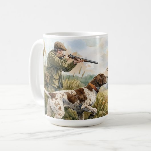 German Shorthaired Pointer ,hunting Koffiemok (Voorkant links)