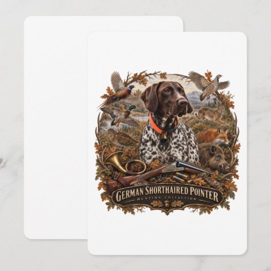 German Shorthaired Pointer - Jachtcollectie Kaart (Voorkant / Achterkant)