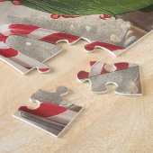 German Shorthaired Pointer Kerstbakken: Feestelijk Legpuzzel (Zijkant)