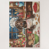 German Shorthaired Pointer Kerstbakken: Feestelijk Legpuzzel (Verticaal)