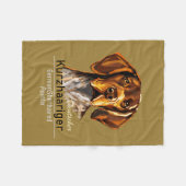German Shorthaired Pointer Kurzhaar Fleece Blanket Deken (Voorkant (Horizontaal))