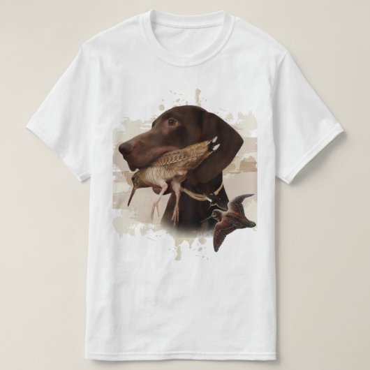 German Shorthaired Pointer,kurzhaar, Tapestry Post T-shirt (Design voorkant)