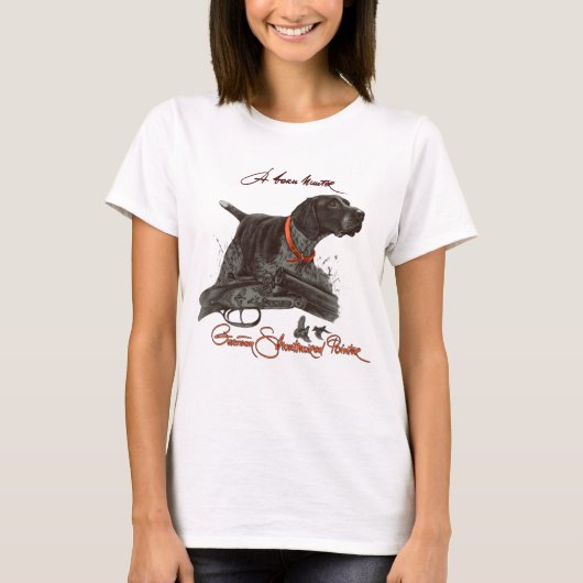 German Shorthaired Pointer Long Sleeve Shirt. A Bo T-shirt (Voorkant)
