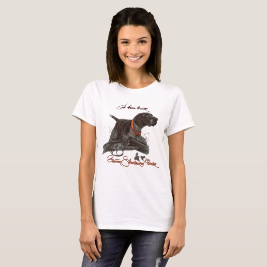 German Shorthaired Pointer Long Sleeve Shirt. A Bo T-shirt (Voorkant volledig)