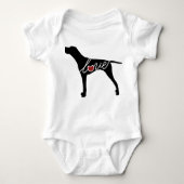 German Shorthaired Pointer Love Romper (Voorkant)
