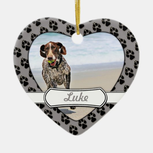 German Shorthaired Pointer - Luke - Riley Keramisch Ornament (Voorkant)