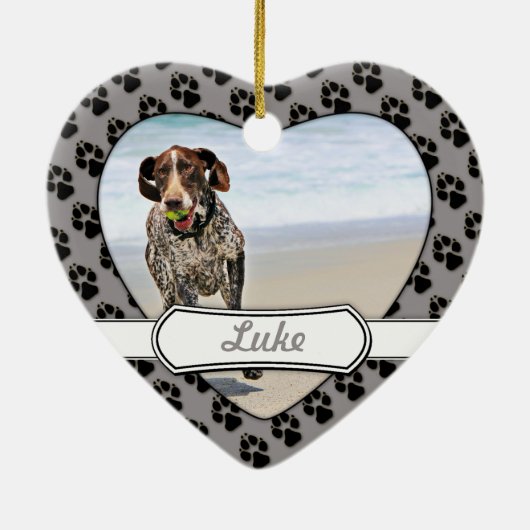 German Shorthaired Pointer - Luke - Riley Keramisch Ornament (Achterkant)