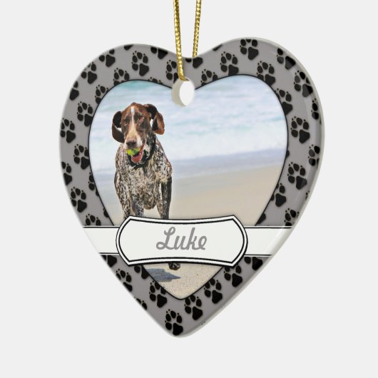 German Shorthaired Pointer - Luke - Riley Keramisch Ornament (Links)