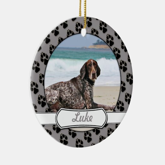 German Shorthaired Pointer - Luke - Riley Keramisch Ornament (Rechts)