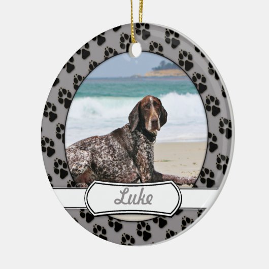 German Shorthaired Pointer - Luke - Riley Keramisch Ornament (Links)