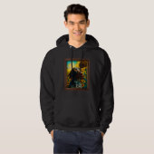 German Shorthaired Pointer Painting Sunflower Flow Hoodie (Voorkant volledig)