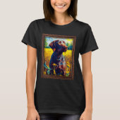 German Shorthaired Pointer Painting Sunflower Flow T-shirt (Voorkant)