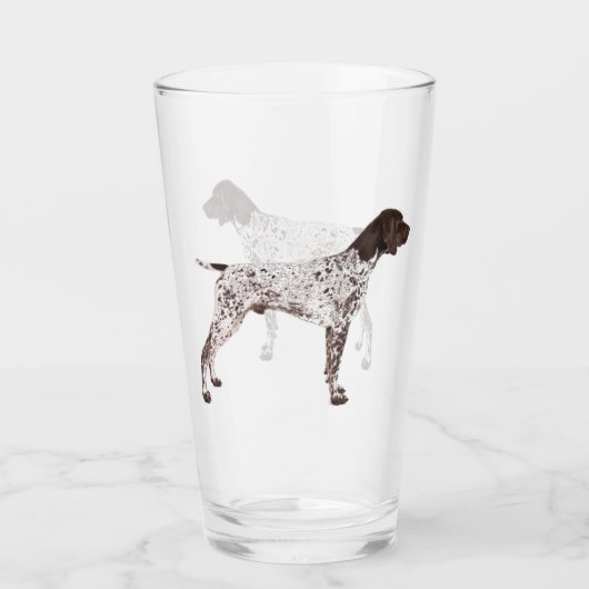 GERMAN SHORTHAIRED POINTER - PINT GLASS 16 OZ GLAS (Achterkant)