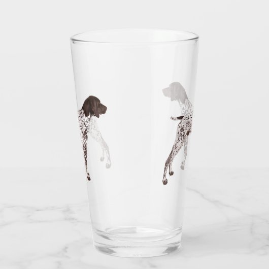 GERMAN SHORTHAIRED POINTER - PINT GLASS 16 OZ GLAS (Rechts)