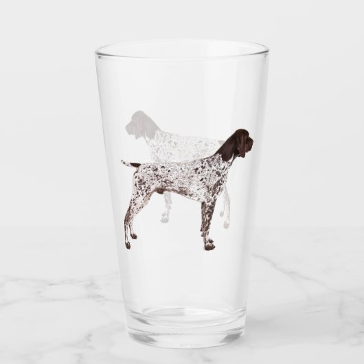 GERMAN SHORTHAIRED POINTER - PINT GLASS 16 OZ GLAS (Voorkant)