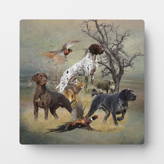 German Shorthaired Pointer Plaque Fotoplaat (Voorkant)