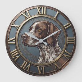 German Shorthaired Pointer Profile Dog Art | Pet O Grote Klok