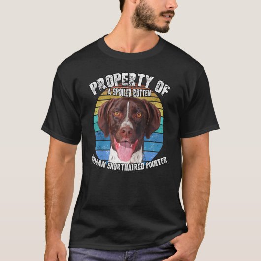 German Shorthaired Pointer Property Of Retro T-shirt (Voorkant)