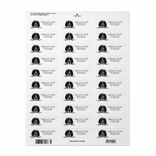 German Shorthaired Pointer Return Address Etiket (Full Sheet)