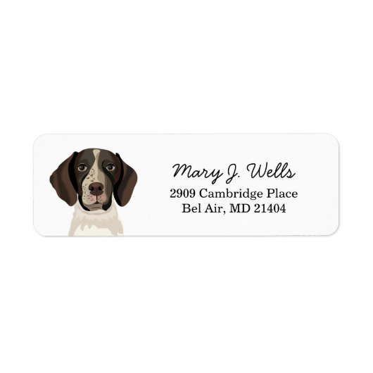 German Shorthaired Pointer Return Label (Voorkant)