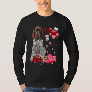 German Shorthaired Pointer Roos Hart Gelukkig Vale T-shirt