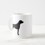 German Shorthaired Pointer Silhouettes Koffiemok (Voorkant links)