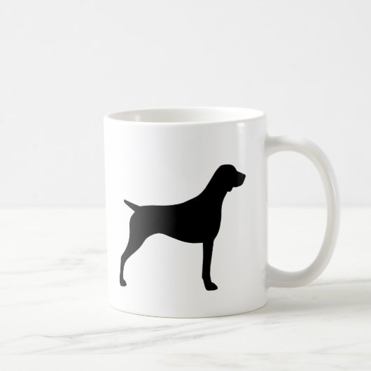 German Shorthaired Pointer Silhouettes Koffiemok (Rechts)