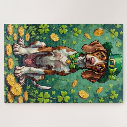 German Shorthaired Pointer St Patrick’s Day Legpuzzel (Horizontaal)