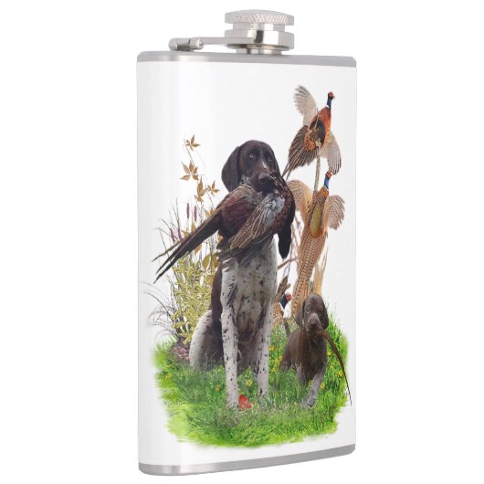 German Shorthaired Pointer    Sticker Paper Plates Heupfles (Rechts)